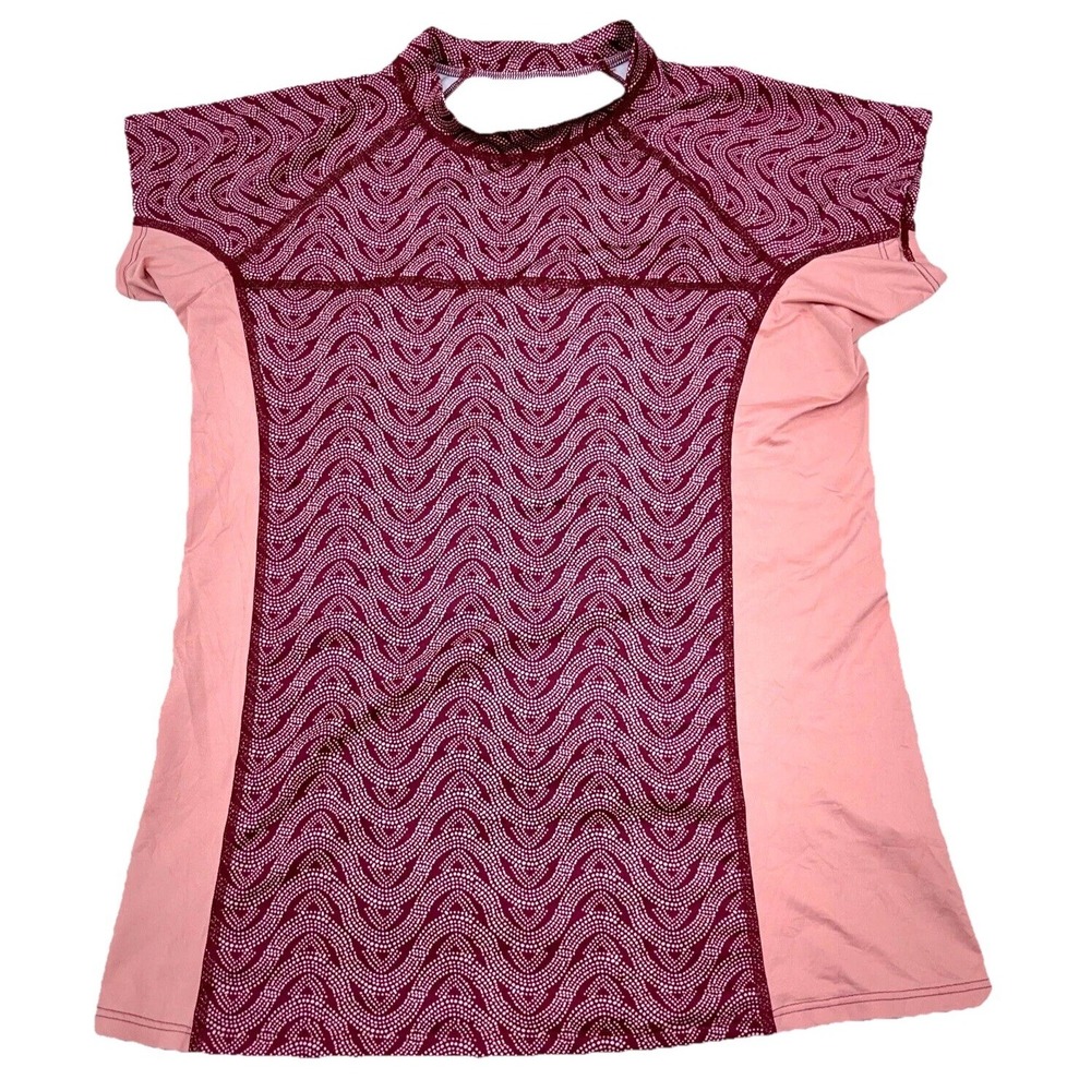 Patagonia Shirt Women Large Pink Tee Performance Running Training Heather Top